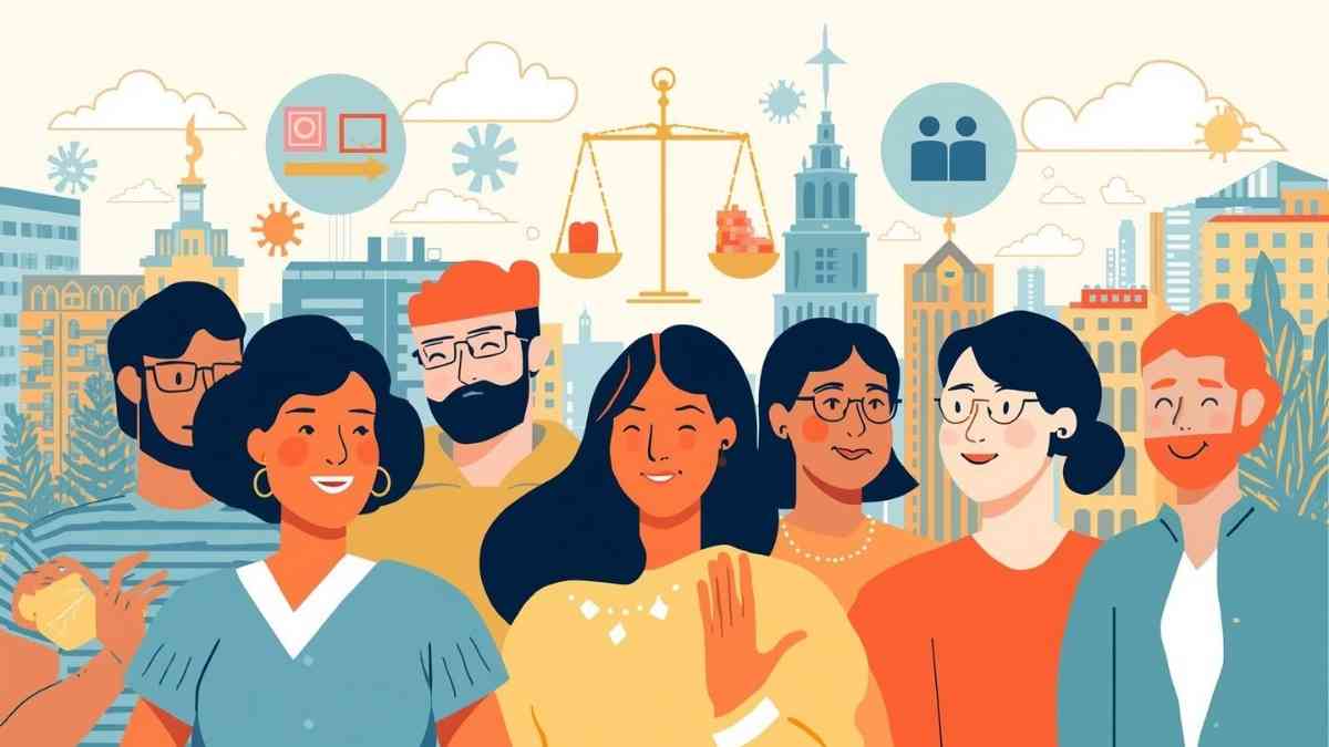 Dit model hanteert een aanpak die alle segmenten van de samenleving aanspreekt en gericht is op het verbeteren van het welzijn van iedereen.