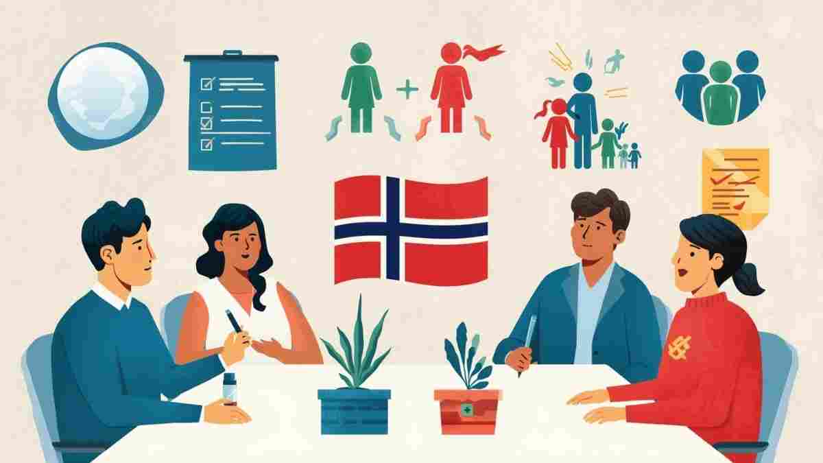 Ook de politieke participatie van vrouwen is zeer hoog; het percentage vrouwelijke parlementsleden in het Noorse parlement behoort tot de hoogste ter wereld.