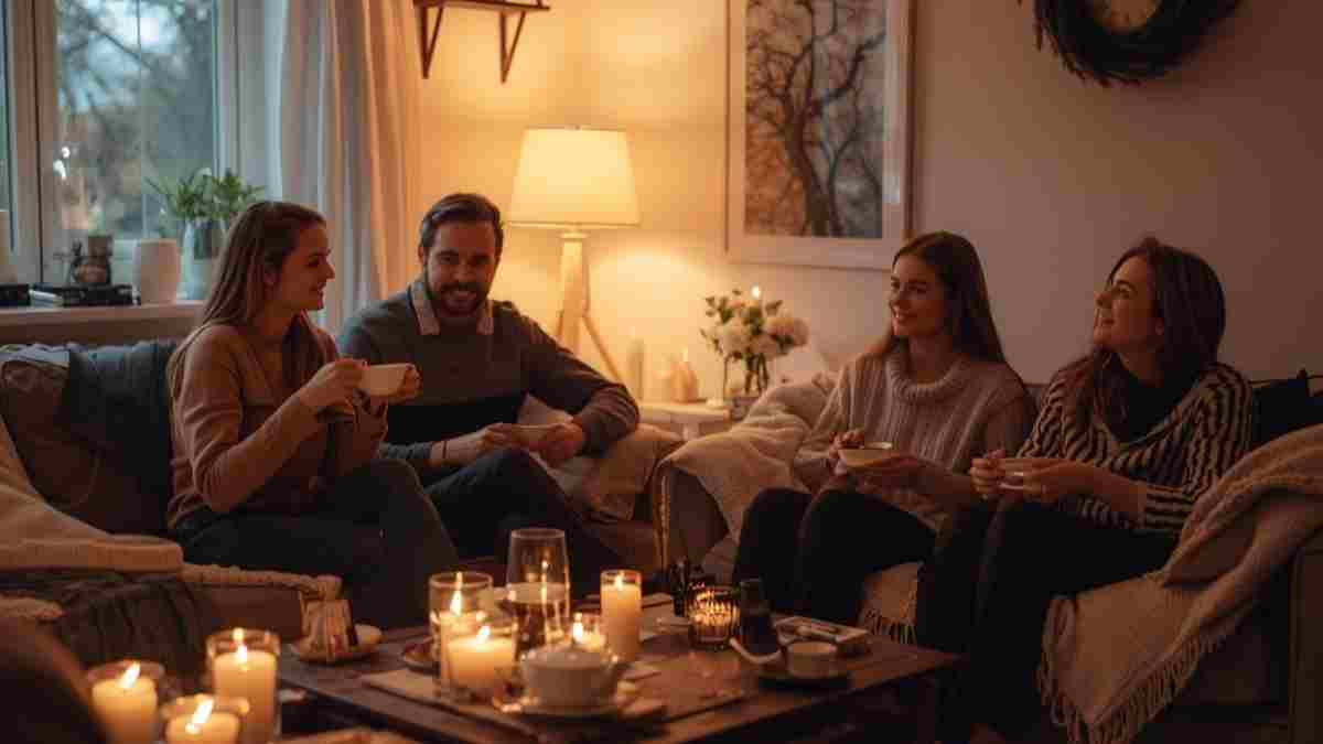 Voor Denen betekent hygge dat geluk niet alleen voortkomt uit materiële rijkdom, maar ook uit simpele momenten en gedeelde ervaringen.