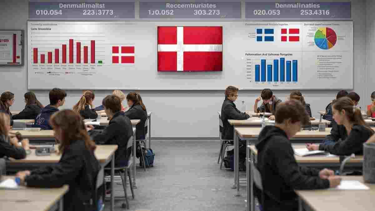 Volgens OESO-gegevens presteert Denemarken goed in het onderwijs en hebben leerlingen een hoog algemeen opleidingsniveau.